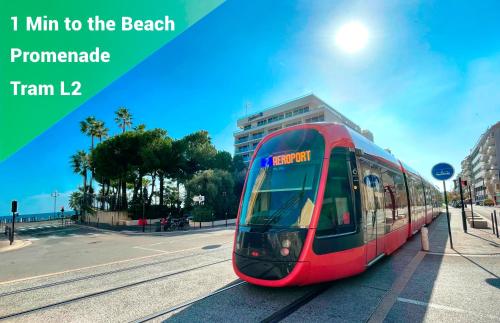 Appartement 1 Min to the Beach Apartment - Kitchen - Tramway - Air Conditioner - Wifi - Promenade Des Anglais 126T Avenue de la Californie Nice