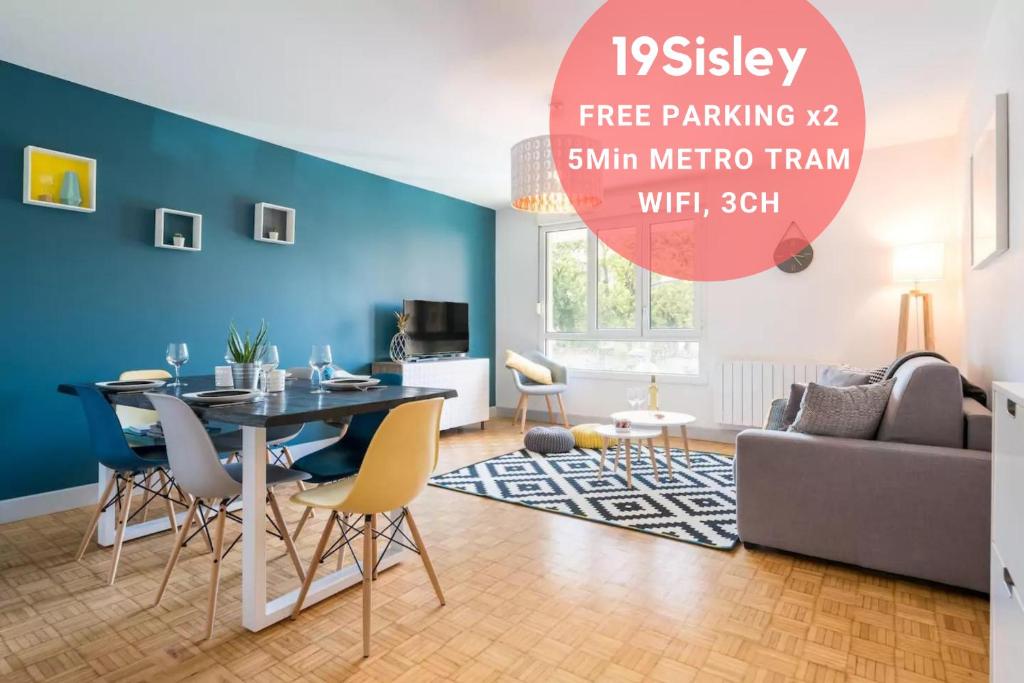 Appartement 19Sisley - Calme & Cosy - 3CH 8P Metro Parking x2 19 RUE PROFESSEUR PAUL SISLEY, 69003 Lyon