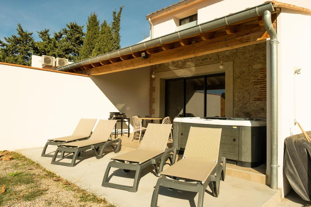 Maison de vacances 66A3 - Gîte familial Syrah - jacuzzi - au sein du vignoble Chemin de la Salanque, 66700 Argelès-sur-Mer