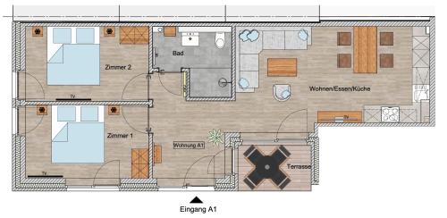 Appartement A1 - Haus Deichwind Königsberger Allee 36 - FERIENDOMIZIL HOLLICH Königsberger Allee 36 Grömitz