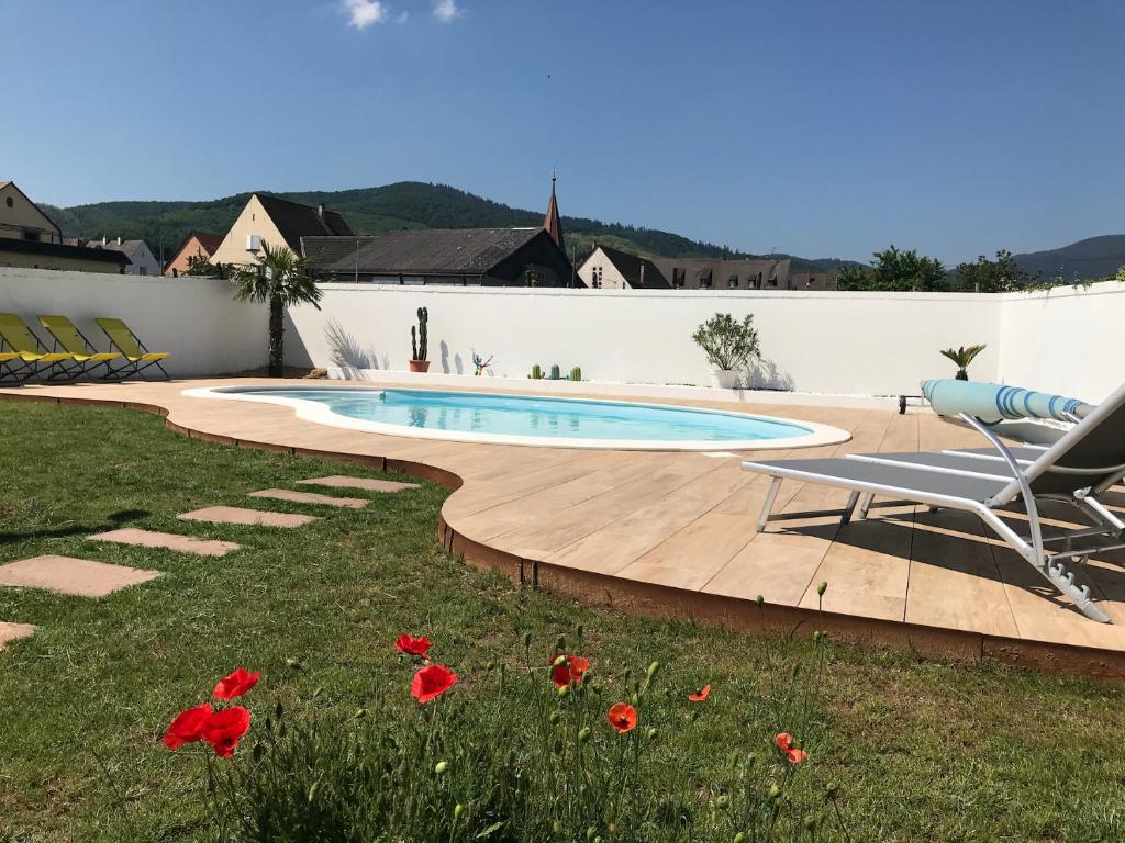 Maison d'hôtes Alsacebnb - Gîte 12 personnes dans le vignoble - Piscine privée chauffée & Spa 13 Route de Kientzheim, 68770 Ammerschwihr