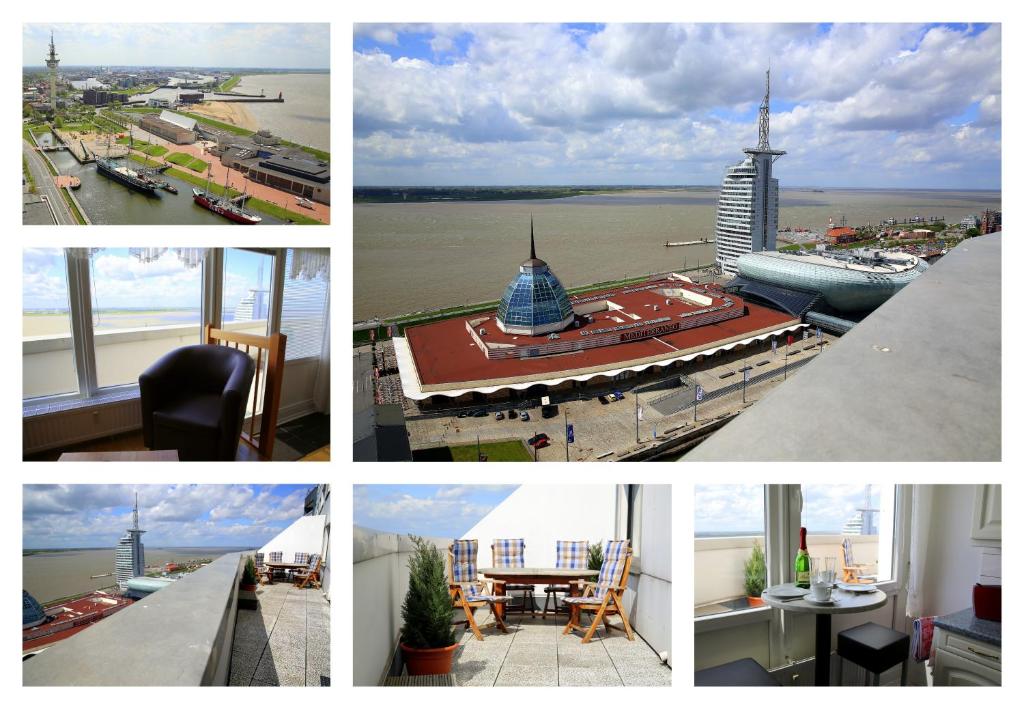 Appartements Apartment Weserpanorama 104 Obere Bürger 18. Etage, 27568 Bremerhaven