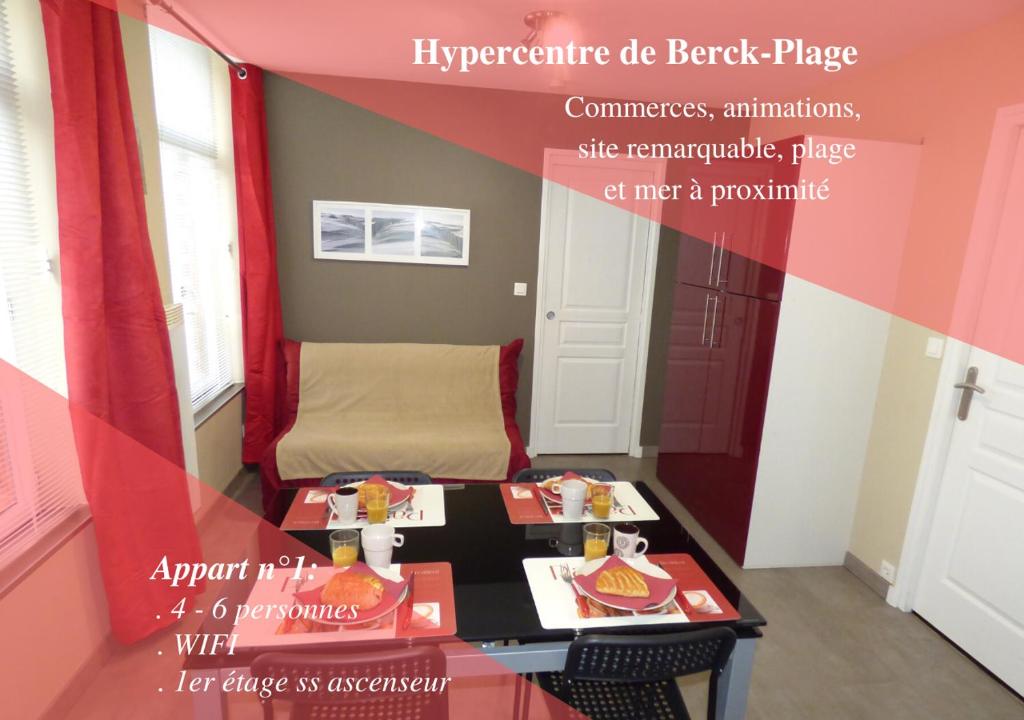 Appartements Appart 4-6 pers Berck-Plage Hyper-centre Appartement 1 6 Place de l'Église, 62600 Berck-sur-Mer