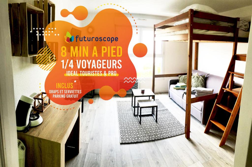 Appartements Appart Hôtel Futuroscope - Poitiers résidence les Estudies, avenue du parc du futur, 86130 Jaunay-Clan