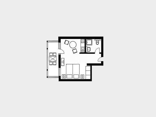 1-Raum-Appartement mit Balkon SV 554