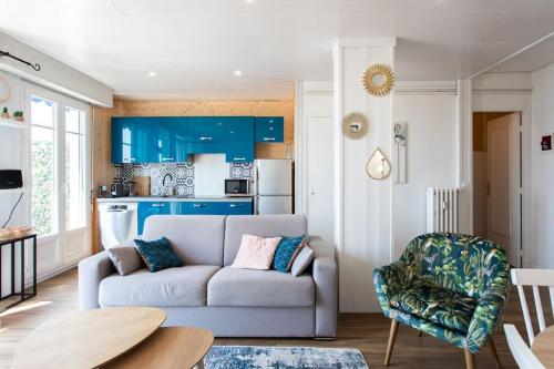#15 2P Magnan Sea view 5 min beach Terrace & Parking