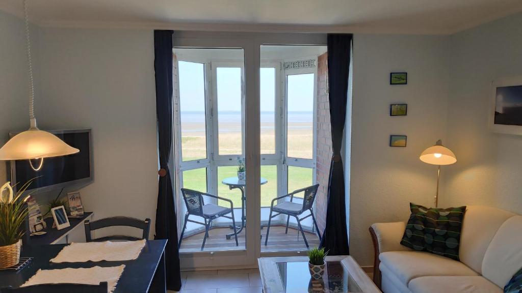 180° Panoramameerblick - Ferienwohnung Sandkorn Am Sahlenburger Strand 7, 27476 Cuxhaven