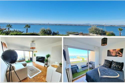 Appartement 1ere ligne piscine terrasse au bord de la plage front de mer avec 6 vélos Palavas-les-Flots france