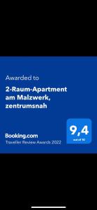 2-Raum-Apartment am Malzwerk, zentrumsnah