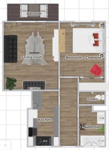 2 rooms flat