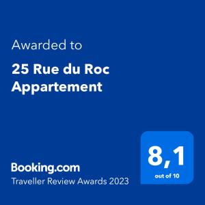 25 Rue du Roc Appartement