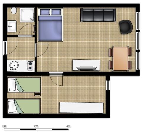 2Zi-Ferienwohnung am Südstrand mit eigenem Parkplatz perfekt für Familie