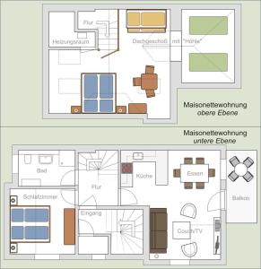 Appartement 3 Zimmer Maisonette Ferienwohnung Heinke Fewo 8 Gartenstraße 40 b 17449 Karlshagen Mecklembourg-Poméranie