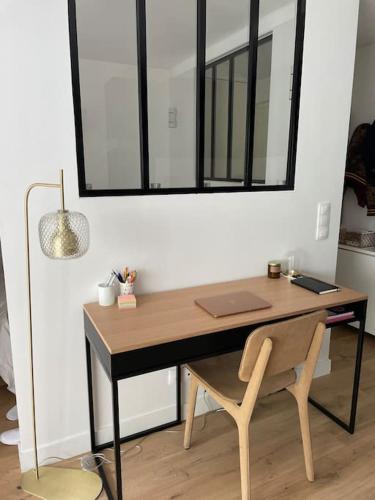 Agréable et moderne studio à Neuilly avec jardin