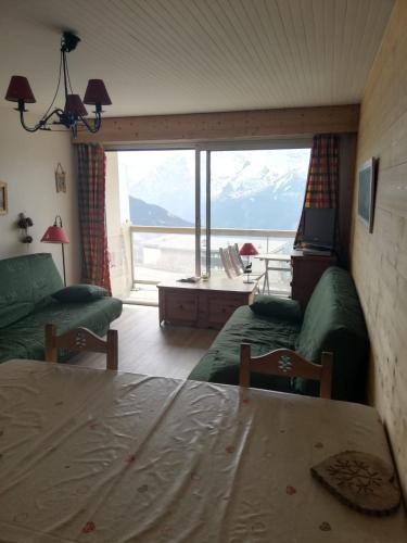 Alpe d'Huez Le Signal skis aux pied
