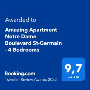 Amazing Apartment Notre Dame Boulevard St-Germain - 4 Bedrooms