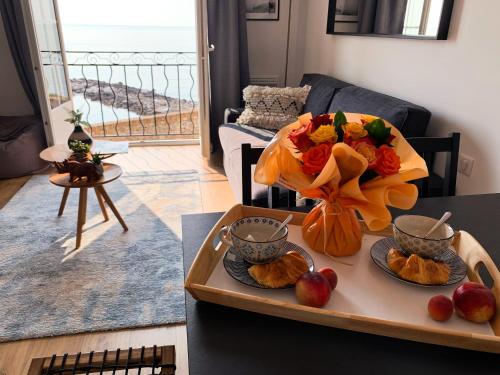 Amazing renovated flat sea front old town Antibes