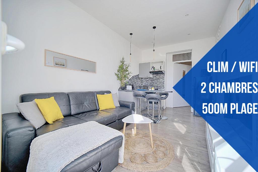 Antho - 500M Plage- Clim - VCA 2ème étage sans ascenseur 8 Boulevard d’Alsace, 06400 Cannes