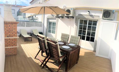 Apartamento Praia de Altura com Terraço, Barbecue, A/C e Wifi