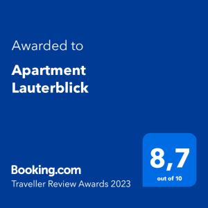 Apartment Lauterblick