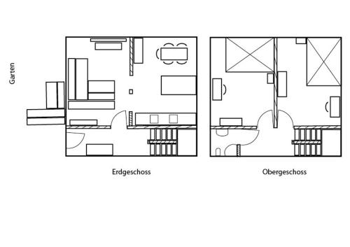 Apartment mit Lounge im Garten