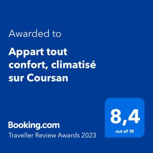 Appart B tout confort, climatisé sur Coursan