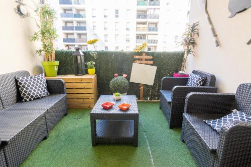 Appart cosy(4pers)PARKING CLIM Terrasse Vélodrome