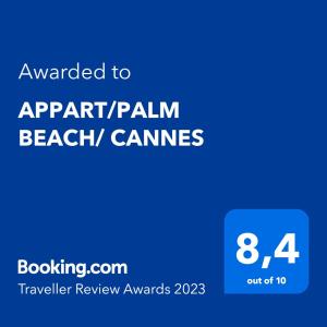 Appartement APPART/PALM BEACH/ CANNES 12 Rue Jean Cresp 06400 Cannes Provence-Alpes-Côte d\'Azur