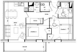 APPARTEMENT 8 personnes LODGES A505