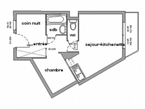 Appartement Chamrousse, 2 pièces, 6 personnes - FR-1-340-11