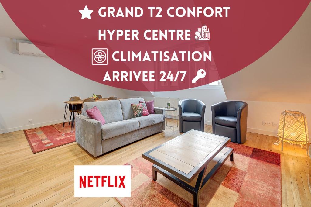 Appartement Confort, Hyper Centre à Tours, Climatisation 20 Rue du Président Merville, 37000 Tours