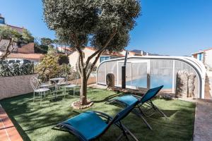 Appartement de 2 chambres a Banyuls sur Mer a 700 m de la plage avec vue sur la ville piscine partagee et jardin clos