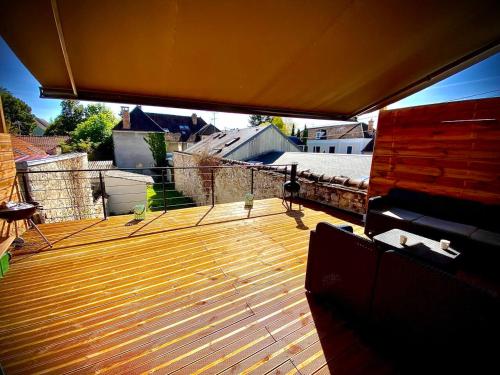 Appartement de 2 chambres avec jacuzzi jardin clos et wifi a Nemourslone