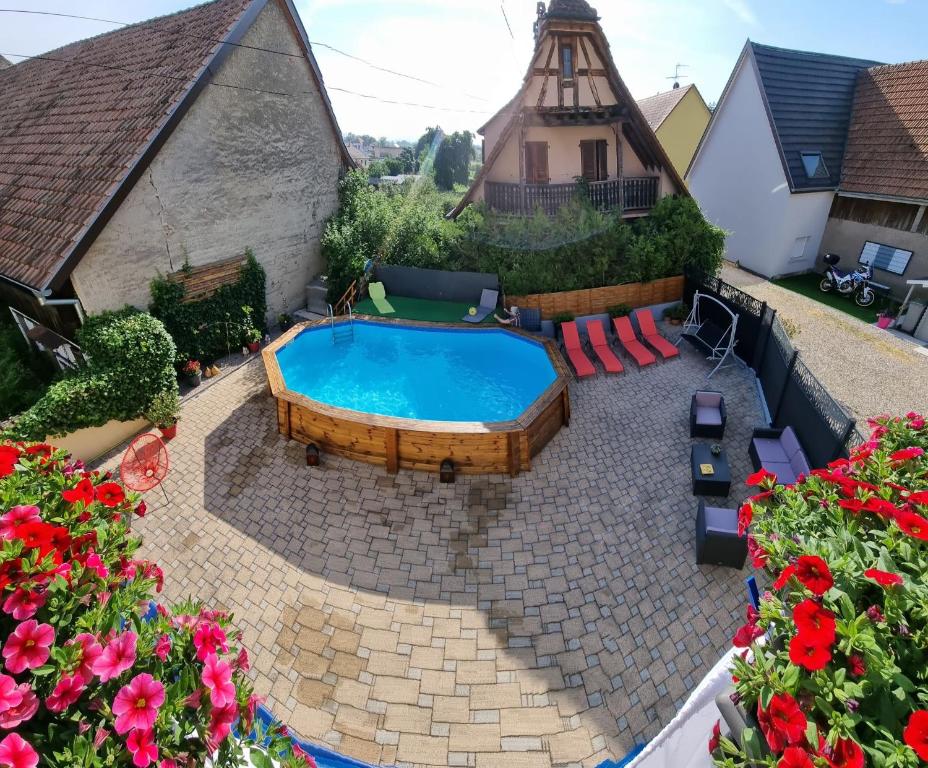 Appartement de 2 chambres avec piscine partagee terrasse amenagee et wifi a Biesheim 24 Route nationale, 68600 Biesheim