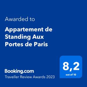 Appartement de Standing Aux Portes de Paris
