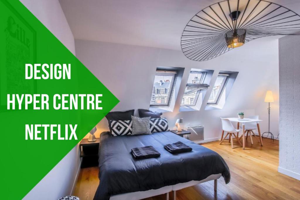 Appartement Design Hyper Centre Lille - NETFLIX wifi Fibre - Parking 7 Rue À Fiens, 59800 Lille