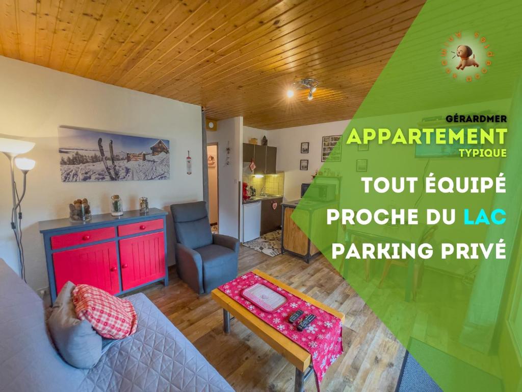 Appartement 'Les Airelles du Lac' T2 Gérardmer appart 2 rez de jardin, entrée indépendante 91 Chemin de Sapois, 88400 Gérardmer