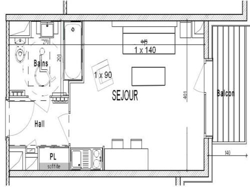 Appartement Les Saisies, 1 pièce, 3 personnes - FR-1-594-143