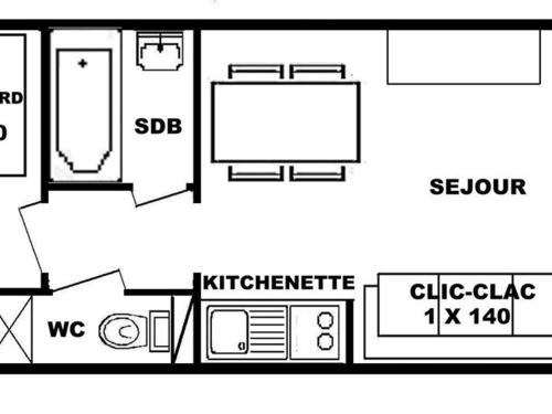 Appartement Les Saisies, 1 pièce, 4 personnes - FR-1-594-151
