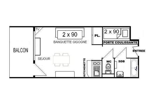 Appartement Les Saisies, 1 pièce, 4 personnes - FR-1-594-196
