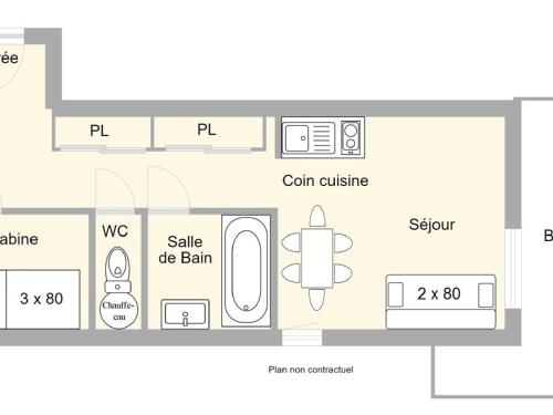 Appartement Les Saisies, 1 pièce, 5 personnes - FR-1-594-114