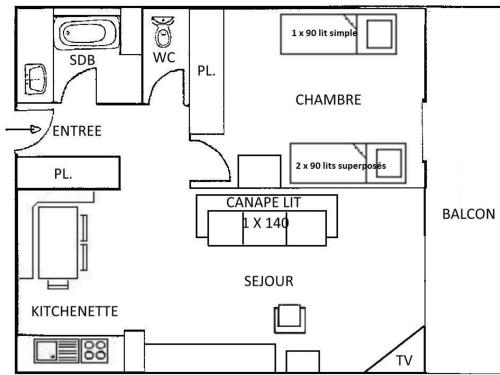 Appartement Les Saisies, 2 pièces, 5 personnes - FR-1-594-72