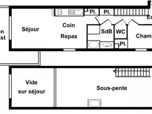 Appartement Appartement Les Saisies, 2 pièces, 6 personnes - FR-1-293-133 210 Chemin Cristal -  - 73620 Les Saisies Rhône-Alpes