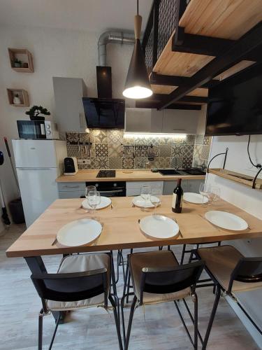 Appartement mezzanine 6 personnes avec balcon vue sur la montagne
