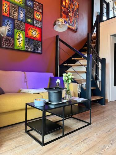 Appartement mezzanine/jardin/terrasse village naturiste