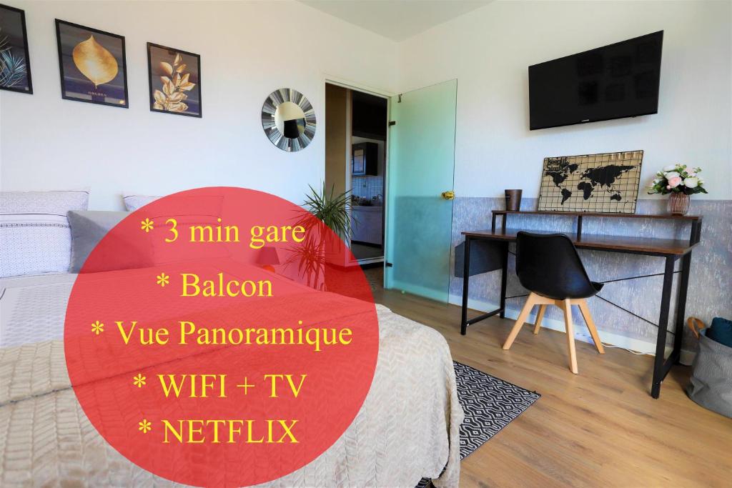 Appartement secteur gare avec balcon et vue panoramique Etage 15 14c Faubourg Reclus, 73000 Chambéry