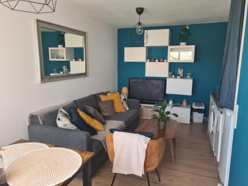 Appartement T2 27m² meublé vue mer, 50m de la plage
