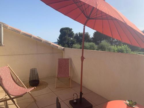 Appartement T2 avec grande terrasse vue mer