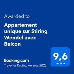 Appartement Appartement unique sur Stiring Wendel avec Balcon 1 Rue Saint-Maurice 57350 Stiring-Wendel Lorraine