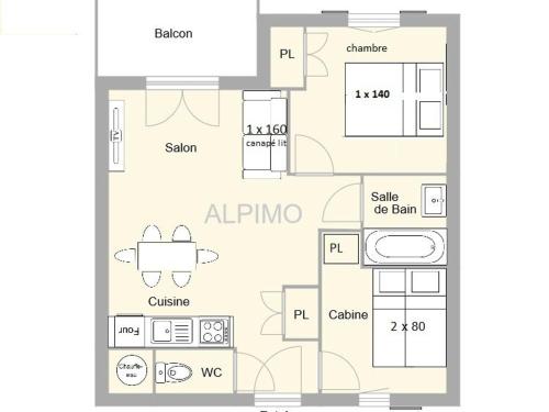Appartement Villard-sur-Doron, 3 pièces, 6 personnes - FR-1-594-86